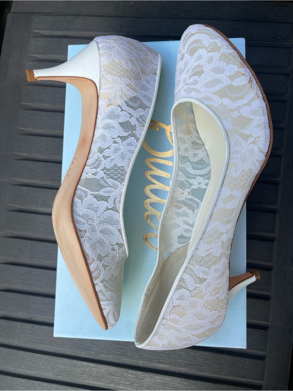 Women’s Butter - Ivory Lace Wedding Pumps 9.5 - Picture 4 of 11